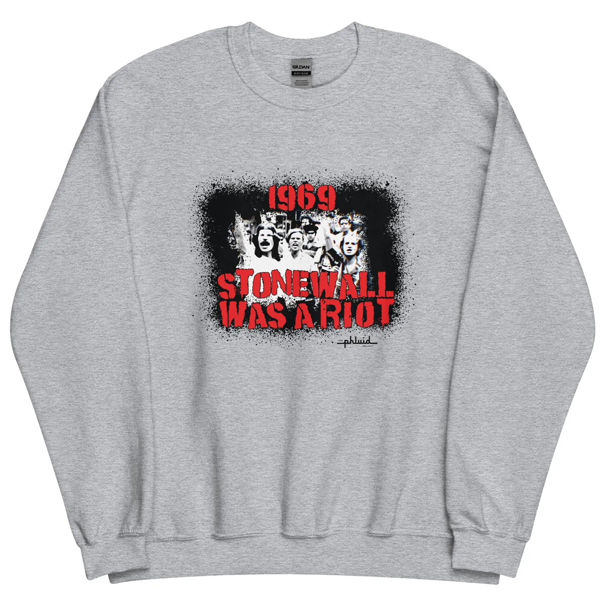 Phluid Project sweatshirt honoring the 1969 Stonewall uprising